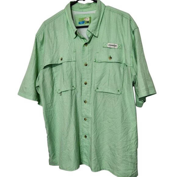 Magellan Outdoor Shirt For Men Size Large Green Lightweight Feels Soft - Picture 1 of 9